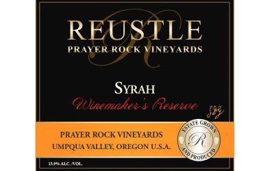 Reustle Prayer Rock Vineyards, Umpqua Valley (Oregon) Syrah, Estate Grown, “Winemaker’s Reserve” 2021 ($45)