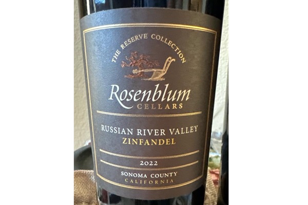 Rosenblum Cellars, Russian River Valley (Sonoma County, California) Zinfandel 2022 ($50)