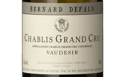 Bernard Defaix Chablis Grand Cru Bougros (Burgundy, France)  Vaudésir 2022 ($92)