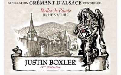 Justin Boxler, Crémant d’Alsace AOC (Alsace, France) “Bulles de Pinots” Brut Nature 2020 ($40)